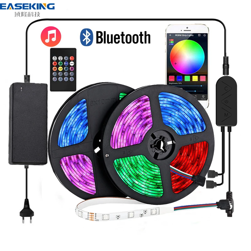 Easeking LED Lights Strips Bluetooth luces Led RGB 5050 Waterproof Flexible Ribbon DC 12V 24V 5M 10M 15M 20M Christmas LED Light 
Easeking LED Lights Strips Bluetooth luces Led RGB 5050 Waterproof Flexible Ribbon DC 12V 24V 5M 10M 15M 20M Christmas LED Light