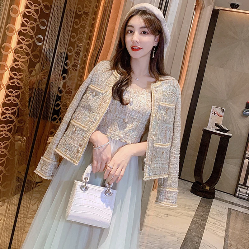 Jacket women Tweed Sequined fabric one-piece Spring / Autumn women's jacket New Fragrance ladies jacket coat
Jacket women Tweed Sequined fabric one-piece Spring / Autumn women's jacket New Fragrance ladies jacket coat