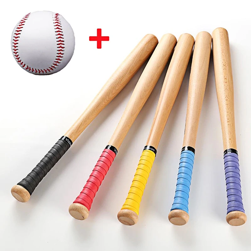 

53cm 63cm 73cm 84cm Solid wood Baseball Bat Professional Hardwood Baseball Stick Outdoor Sports Fitness Equipment with a Ball