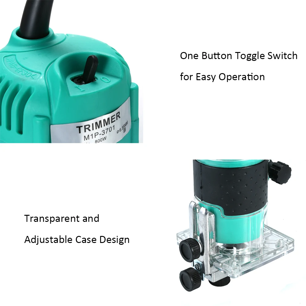 New 800W 35000r/min Electric Trimmer Wood Milling Engraving Slotting Trimming Machine Hand Carving Machine Wood Router
New 800W 35000r/min Electric Trimmer Wood Milling Engraving Slotting Trimming Machine Hand Carving Machine Wood Router