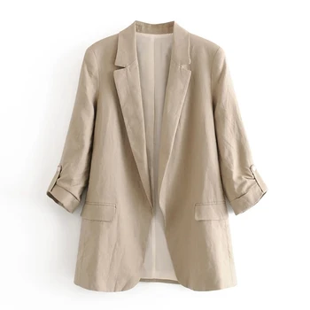2020 Work Wear Blazer Women Notched Collar Solid Cardigan Coat Half Sleeve Pockets Office Ladies Blazers And Jackets
2020 Work Wear Blazer Women Notched Collar Solid Cardigan Coat Half Sleeve Pockets Office Ladies Blazers And Jackets