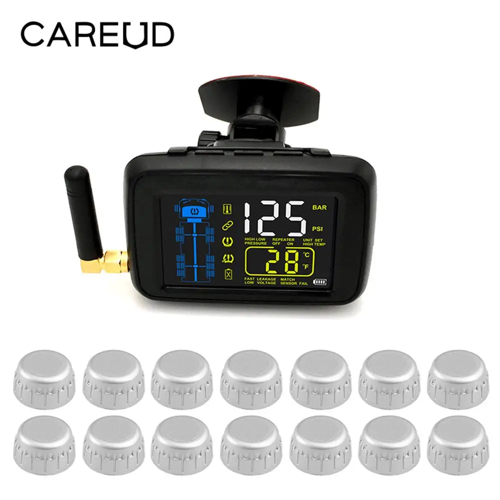 Multifunctional Car Trucks TPMS Car Wireless Tire Pressure Monitoring System + 14 Wheel External Sensor Color LCD Real-time TPMS
Multifunctional Car Trucks TPMS Car Wireless Tire Pressure Monitoring System + 14 Wheel External Sensor Color LCD Real-time TPMS