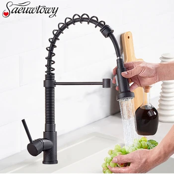 Black Kitchen Faucet Sink Faucet Pull Down Spring Mixer Kitchen Tap Hot And Cold Mixer 360 ° Rotatable Booster Faucet Column
Black Kitchen Faucet Sink Faucet Pull Down Spring Mixer Kitchen Tap Hot And Cold Mixer 360 ° Rotatable Booster Faucet Column
