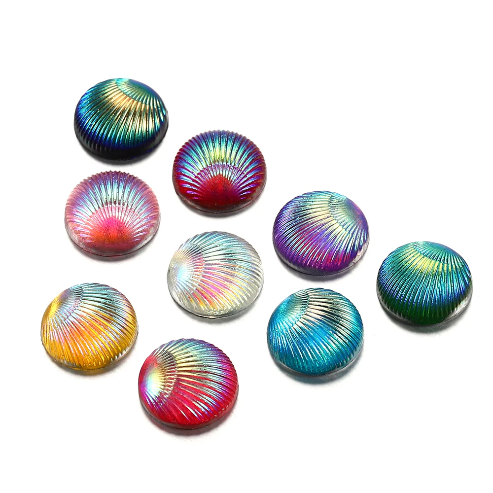 20Pcs 10mm Mixed Color Shell Line Flat Back Resin Cabochons For Diy Pendants Earrings Epoxy Jewelry Making Accessories Supplies
20Pcs 10mm Mixed Color Shell Line Flat Back Resin Cabochons For Diy Pendants Earrings Epoxy Jewelry Making Accessories Supplies