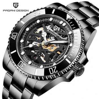 PAGANI DESIGN Skeleton Mens Watches Automatic Stainless Steel Waterproof Bracelet Wrist Watch Man with Sapphire Luminous Dial
PAGANI DESIGN Skeleton Mens Watches Automatic Stainless Steel Waterproof Bracelet Wrist Watch Man with Sapphire Luminous Dial