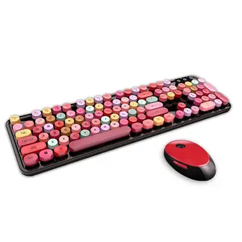 Red 104Keys 2.4Ghz Wireless Keyboard and Mouse Set Portable Universa Laptop Round Keycap Punk Keyboard and Mice 
Red 104Keys 2.4Ghz Wireless Keyboard and Mouse Set Portable Universa Laptop Round Keycap Punk Keyboard and Mice