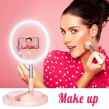 Dimmable LED Selfie Ring Light with Tripod Stand and Phone Holder Portable Kit Streaming Device Video Photo Studio Photography
Dimmable LED Selfie Ring Light with Tripod Stand and Phone Holder Portable Kit Streaming Device Video Photo Studio Photography