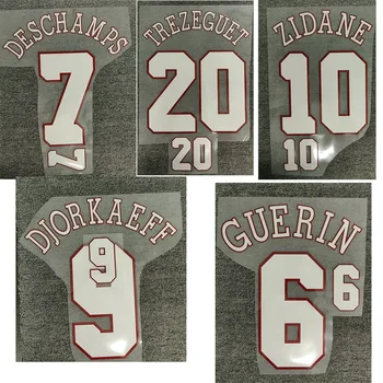 1994 DESCHAMPS TREZEGUET ZIDANE Nameset DJORKAEFF GUERIN Soccer Printing Iron On Transfer Patches
1994 DESCHAMPS TREZEGUET ZIDANE Nameset DJORKAEFF GUERIN Soccer Printing Iron On Transfer Patches