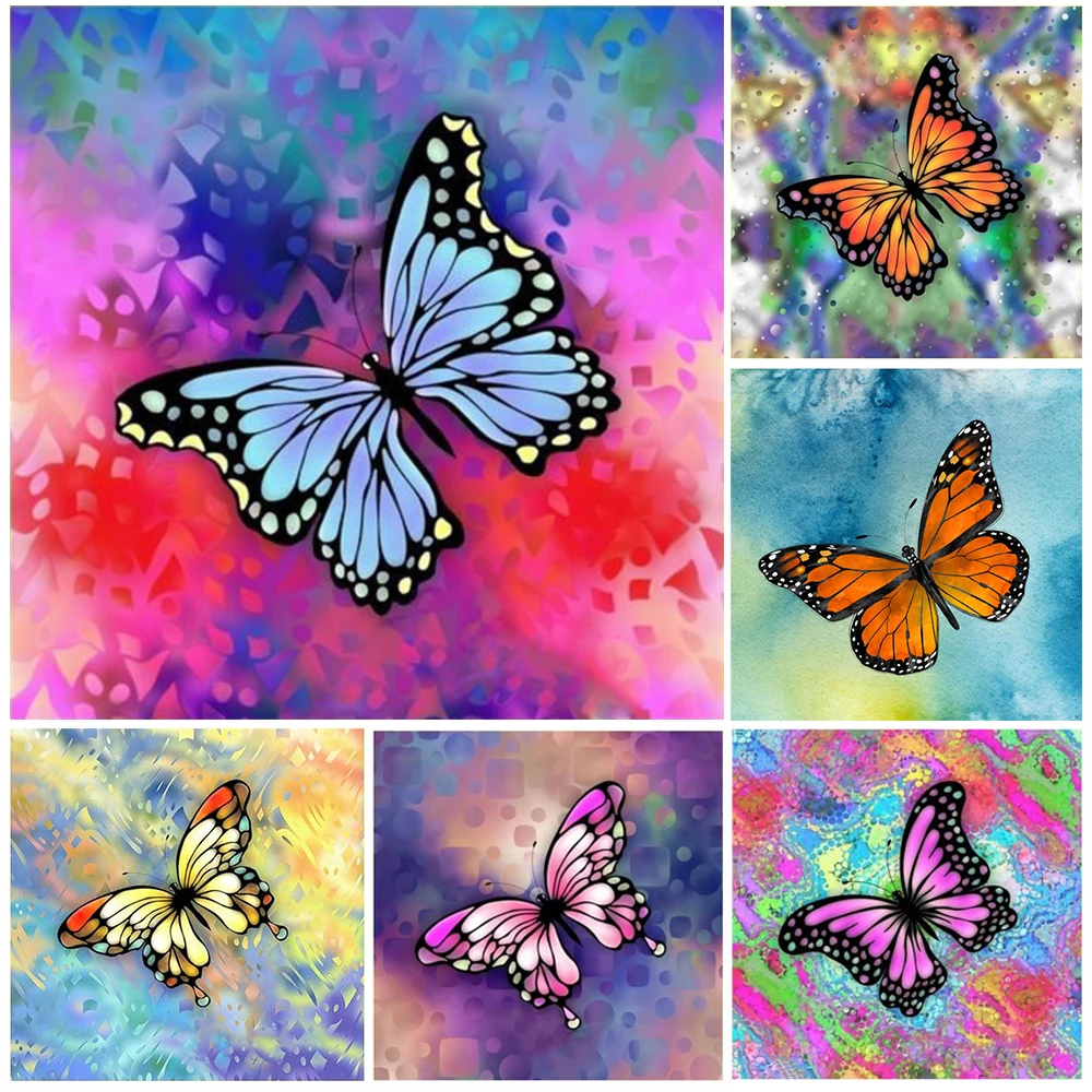 

5D DIY Diamond Embroidery Butterfly Full Drill Square Round Diamond Painting Scenery Flower Art Mosaic Home Decoration Gift