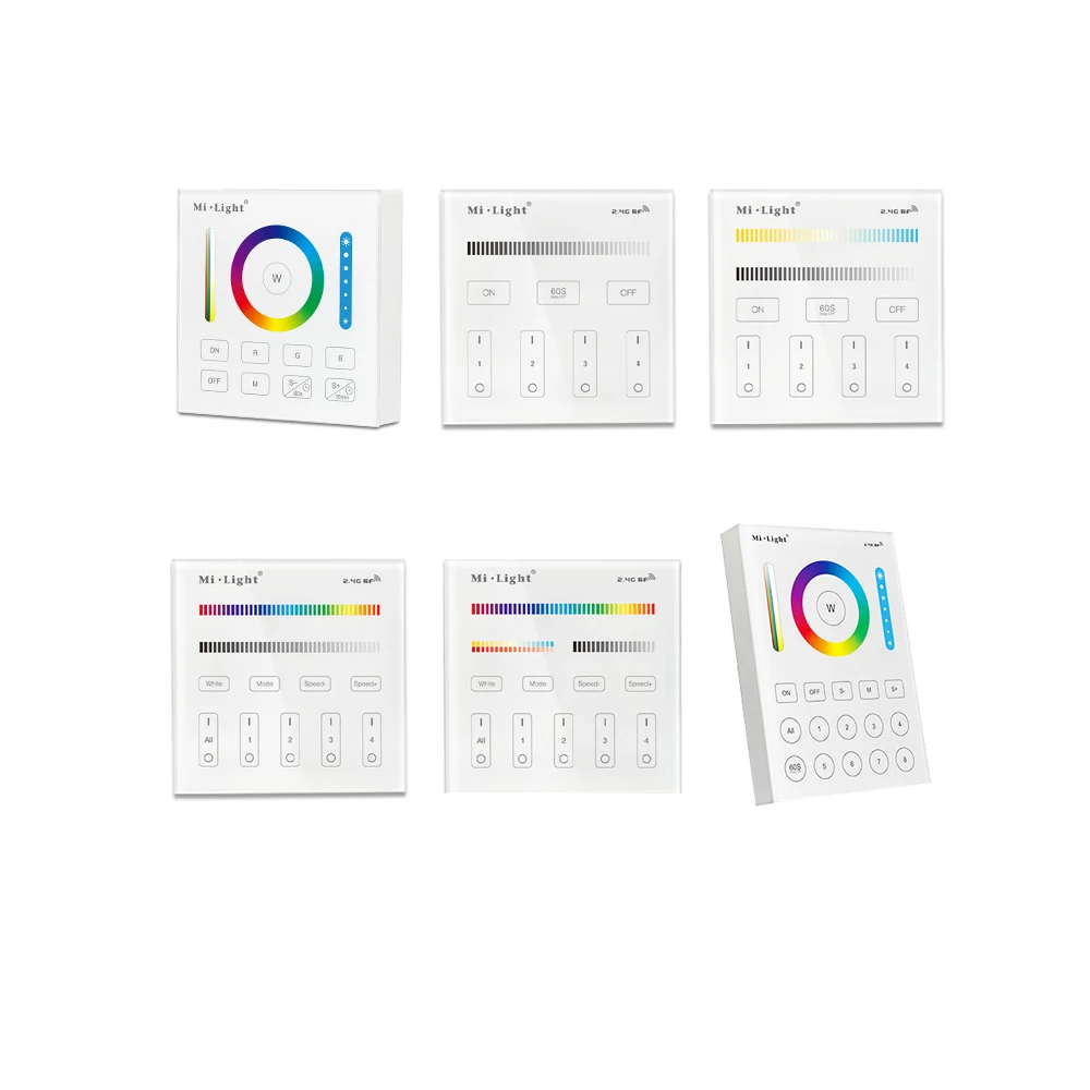 MILIGHT Battery Operated B0 B1 B2 B3 B4 B8 4-Zone 8 Zone 2.4GHz Wireless Touch Panel Dimmer/RGBW/RGB + CCT LED Remote Controller
MILIGHT Battery Operated B0 B1 B2 B3 B4 B8 4-Zone 8 Zone 2.4GHz Wireless Touch Panel Dimmer/RGBW/RGB + CCT LED Remote Controller