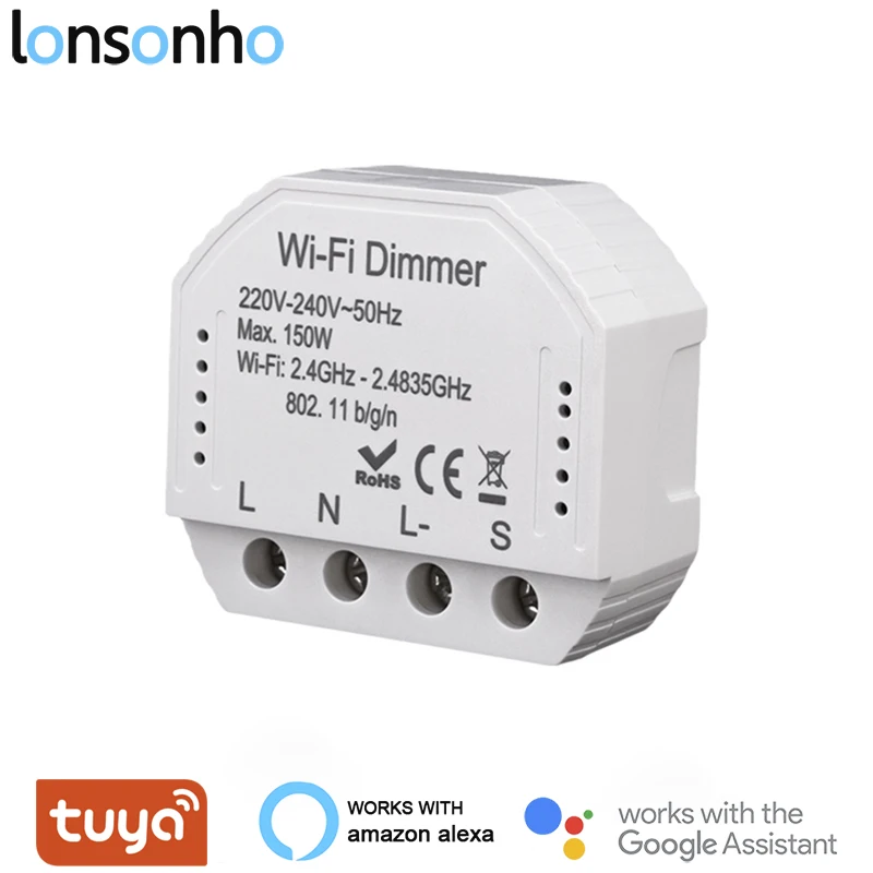 Lonsonho Smart Wifi Dimmer Switch Relay Tuya Smart Home Automation Module Remote Control Compatible Alexa Google Home Mini
Lonsonho Smart Wifi Dimmer Switch Relay Tuya Smart Home Automation Module Remote Control Compatible Alexa Google Home Mini