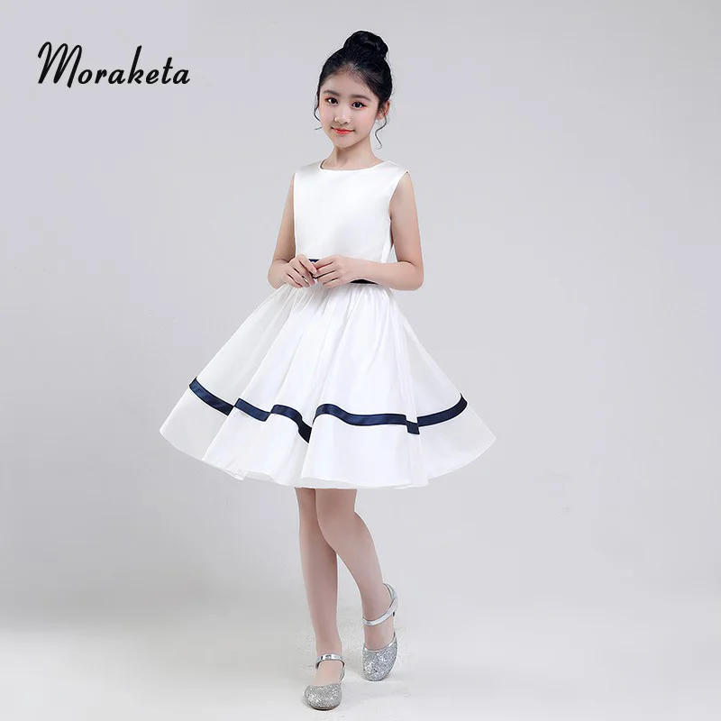 Knee-length Short Satin Gilrs Communion Dresses Princess Sleeveless White Flower Girl Dresses For Wedding
Knee-length Short Satin Gilrs Communion Dresses Princess Sleeveless White Flower Girl Dresses For Wedding