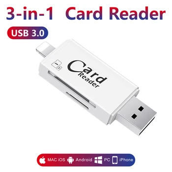 

SD TF Card Reader Type C Lightning Micro USB Adapter For iPhone Android OTG Cardreaders MicroSD SDHC Memory card