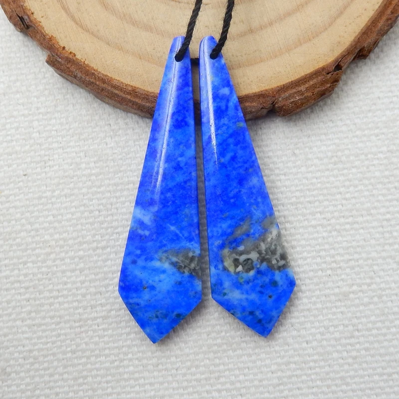 Semiprecious Stone Lapis Lazuli Earrings 44x12x4mm 6g Natural Stone Fashion Women Earrings Accessories
Semiprecious Stone Lapis Lazuli Earrings 44x12x4mm 6g Natural Stone Fashion Women Earrings Accessories