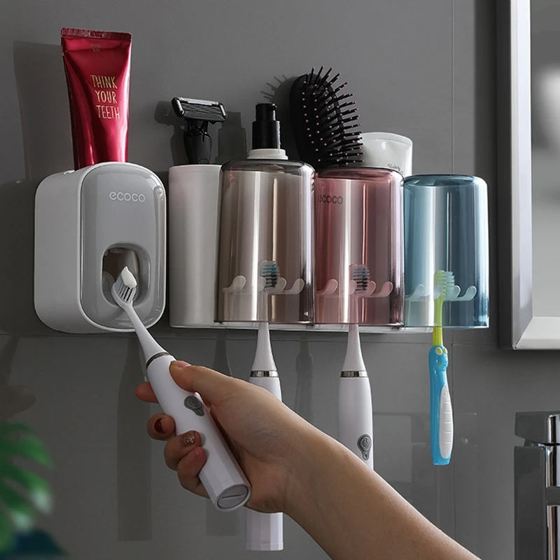 Wall Mount Automatic Toothpaste Dispenser Bathroom Accessories Set Toothpaste Squeezer Dispenser Bathroom Toothbrush Holder Tool
Wall Mount Automatic Toothpaste Dispenser Bathroom Accessories Set Toothpaste Squeezer Dispenser Bathroom Toothbrush Holder Tool