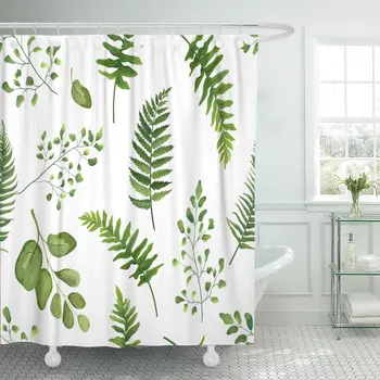 Greenery Green Leaves Botanical Rustic Pattern Floral Watercolor Forest Shower Curtain Waterproof Polyester Fabric 60 x 72 inche
Greenery Green Leaves Botanical Rustic Pattern Floral Watercolor Forest Shower Curtain Waterproof Polyester Fabric 60 x 72 inche