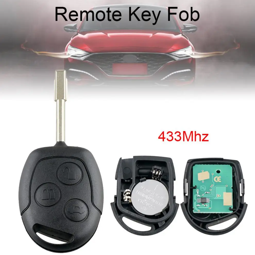 Black 433Mhz 3 Buttons Durable Car Remote Key Replacement with FO21 Blade fit for Ford Fusion Focus Mondeo Fiesta Galaxy
Black 433Mhz 3 Buttons Durable Car Remote Key Replacement with FO21 Blade fit for Ford Fusion Focus Mondeo Fiesta Galaxy