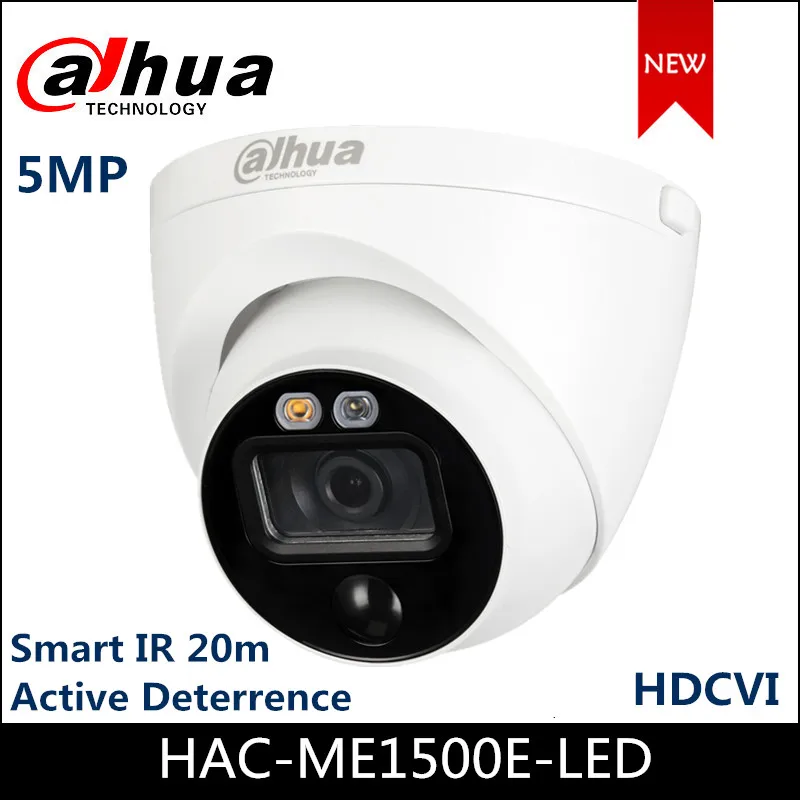 Dahua 5MP камера HDCVI активная сдерживающая HAC-ME1500E-LED 2 8 мм 3 6 с фиксированным
