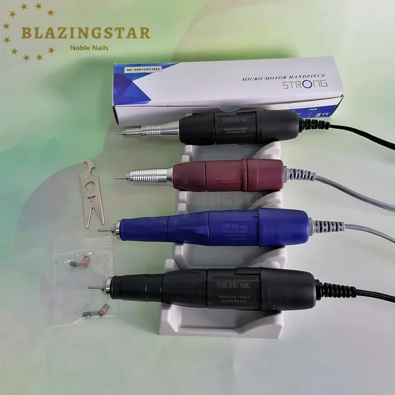 2020 New Arrival Strong210+102/102L/105L 120II blue handle Nail Drills Machine Manicure Electric File Bits Nails Art Equipments
2020 New Arrival Strong210+102/102L/105L 120II blue handle Nail Drills Machine Manicure Electric File Bits Nails Art Equipments