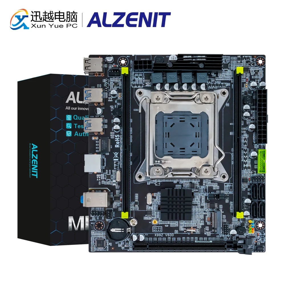 ALZENIT X99I-CE5 Motherboard Intel C612 X99 LGA 2011-3 Xeon E5 ECC REG DDR4 64GB M.2 NVME NGFF USB3.0 Mini-ITX Server Mainboard
ALZENIT X99I-CE5 Motherboard Intel C612 X99 LGA 2011-3 Xeon E5 ECC REG DDR4 64GB M.2 NVME NGFF USB3.0 Mini-ITX Server Mainboard