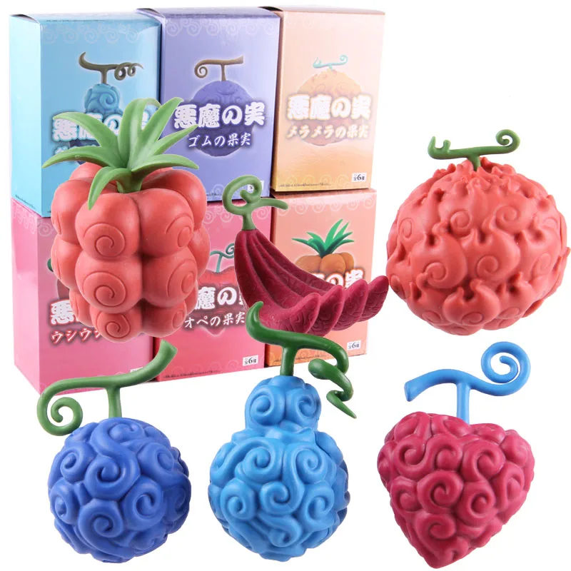 Anime One Piece Devil Fruit Gum Gum Flame Flame Ope Ope Chop Chop Human Human Shock Fruit PVC Action Figures Toys 6pcs/set
Anime One Piece Devil Fruit Gum Gum Flame Flame Ope Ope Chop Chop Human Human Shock Fruit PVC Action Figures Toys 6pcs/set