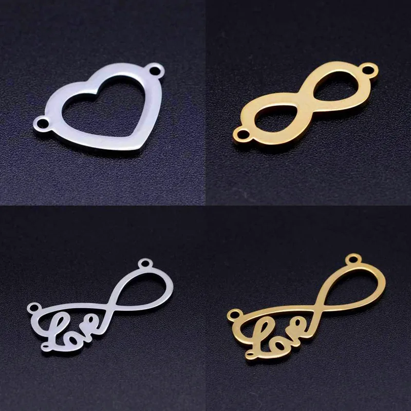 5pcs/lot Stainless Steel Infinity Symbol Heart Love DIY Connector Charm Wholesale Charms Necklaces /Bracelet Handmade Supplies
5pcs/lot Stainless Steel Infinity Symbol Heart Love DIY Connector Charm Wholesale Charms Necklaces /Bracelet Handmade Supplies