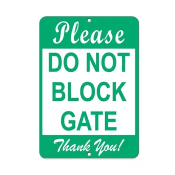 Funny Plaque Signs Please Do Not Block Gate Thank You! Parking Sign Metal Sign for Gardern Garage Driveway Sign
Funny Plaque Signs Please Do Not Block Gate Thank You! Parking Sign Metal Sign for Gardern Garage Driveway Sign