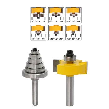 8mm Shank With 6pcs Bearings Set Carbide Rabbet Router Bit Kit For Solid Wood High Quality Tool Parts Rabbet Router Bit+Bearings
8mm Shank With 6pcs Bearings Set Carbide Rabbet Router Bit Kit For Solid Wood High Quality Tool Parts Rabbet Router Bit+Bearings