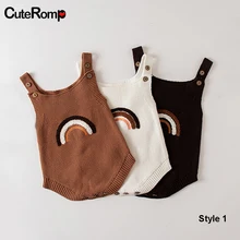 Newborn Baby Girls Boy Cute Knit Sleeveless Backless Romper Rainbow Pattern Jumpsuit Bodysuit Playsuit for Toddler 0-24Months 
Newborn Baby Girls Boy Cute Knit Sleeveless Backless Romper Rainbow Pattern Jumpsuit Bodysuit Playsuit for Toddler 0-24Months