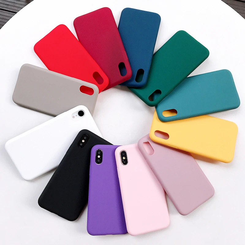Luxury Thin Soft Color Phone Case for iPhone 7 8 6 6s plus 7 8plus Case Silicone Back Cover Capa for iPhone X Xs 11 Pro Max XR
Luxury Thin Soft Color Phone Case for iPhone 7 8 6 6s plus 7 8plus Case Silicone Back Cover Capa for iPhone X Xs 11 Pro Max XR