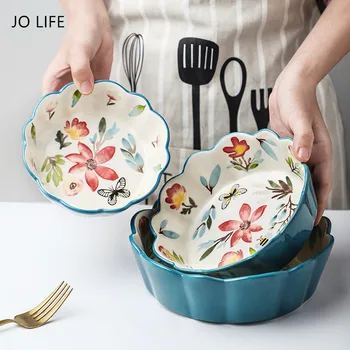 JO LIFE Creative Kitchen Dinnerware Hand Painted Flowers Ceramic Bowl 6/7/8inch Salad Plate Noodles Rice Soup Bowl
JO LIFE Creative Kitchen Dinnerware Hand Painted Flowers Ceramic Bowl 6/7/8inch Salad Plate Noodles Rice Soup Bowl