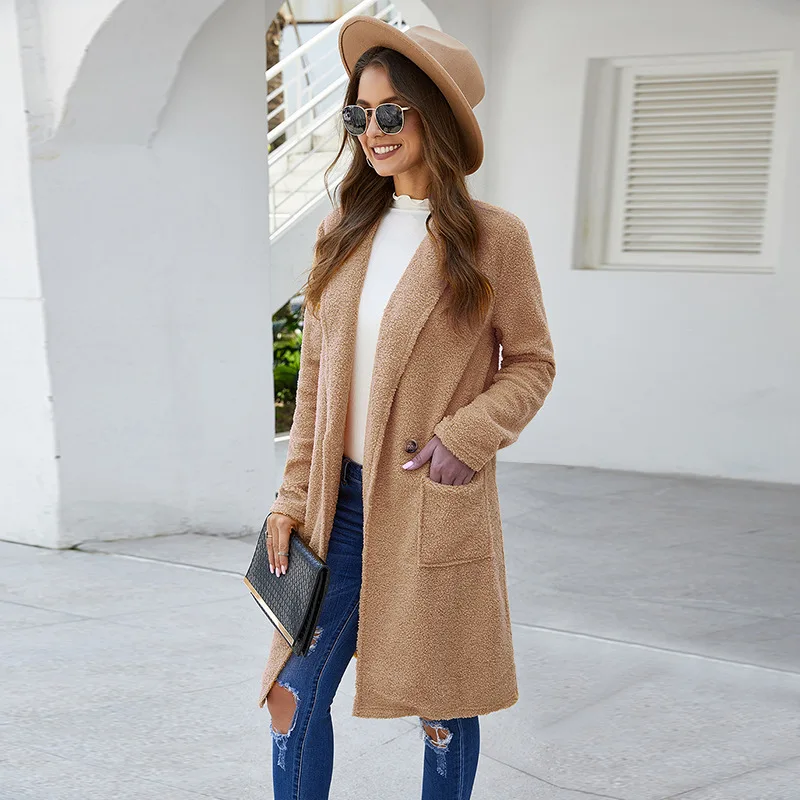 2020 New Fashion Autumn Winter Long Plush Jacket Women Casual Single Button Solid Long Oversize Coat Female Office Lady
2020 New Fashion Autumn Winter Long Plush Jacket Women Casual Single Button Solid Long Oversize Coat Female Office Lady