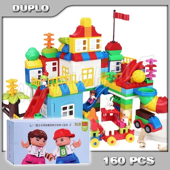 160pcs My First Deluxe Box of Fun Large Amusement Park Castle Model Building Blocks Toy Bricks Compatible with Lago Duplo
160pcs My First Deluxe Box of Fun Large Amusement Park Castle Model Building Blocks Toy Bricks Compatible with Lago Duplo