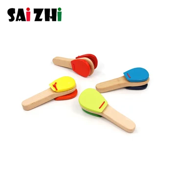 Saizhi 1pcs Wooden Percussion Handle Clapping Castanets Board For Baby Musical Instrument Preschool Early Educational Toys Gift
Saizhi 1pcs Wooden Percussion Handle Clapping Castanets Board For Baby Musical Instrument Preschool Early Educational Toys Gift