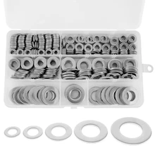 570 Pcs M5 M6 M8 M10 M12 Flat Washers Set Stainless Steel Washer Plain Washer Kit Screw Fastener Hardware Assortment Accessories
570 Pcs M5 M6 M8 M10 M12 Flat Washers Set Stainless Steel Washer Plain Washer Kit Screw Fastener Hardware Assortment Accessories