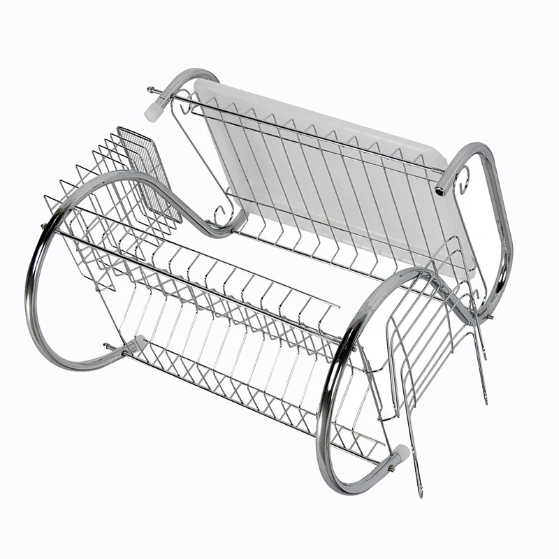 Hot Sale New 2 TIER CHROME PLATE DISH CUTLERY CUP DRAINER RACK DRIP TRAY PLATES HOLDER
Hot Sale New 2 TIER CHROME PLATE DISH CUTLERY CUP DRAINER RACK DRIP TRAY PLATES HOLDER