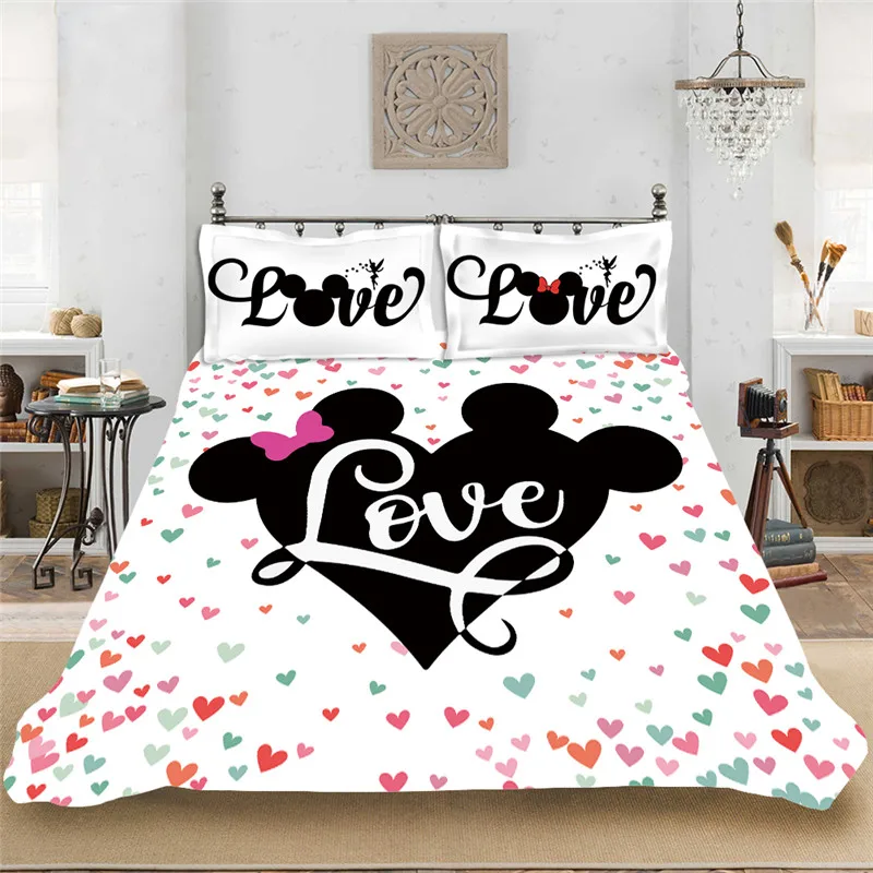 Fashoin Mickey Love Bedding set Winter Bedclothes Include 2/3pcs Duvet Cover Pillowcase Print Textile Bed Linens King-Full Size
Fashoin Mickey Love Bedding set Winter Bedclothes Include 2/3pcs Duvet Cover Pillowcase Print Textile Bed Linens King-Full Size