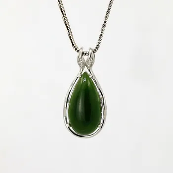 silver product S925 pure silver jewelry wholesale contracted lady beautiful water droplets form hetian jade pendant
silver product S925 pure silver jewelry wholesale contracted lady beautiful water droplets form hetian jade pendant