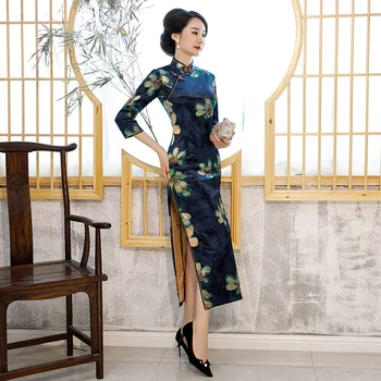 Elegant Female Black Cheongsam Party Prom Dress Sexy Velvet Long Slim Qipao Vintage Button High Split Velour Noble Vestidos
Elegant Female Black Cheongsam Party Prom Dress Sexy Velvet Long Slim Qipao Vintage Button High Split Velour Noble Vestidos