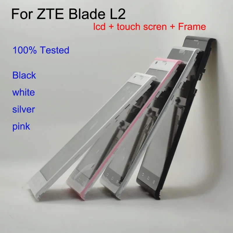 For ZTE Blade L2 LCD Screen Display Digitizer Touch Screen Panel with frame bezel Assembly Replacement
For ZTE Blade L2 LCD Screen Display Digitizer Touch Screen Panel with frame bezel Assembly Replacement