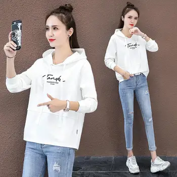 Women's new spring women's clothing in 2020 with hat Korean loose casual spring and autumn thin short pure cotton top 
Women's new spring women's clothing in 2020 with hat Korean loose casual spring and autumn thin short pure cotton top