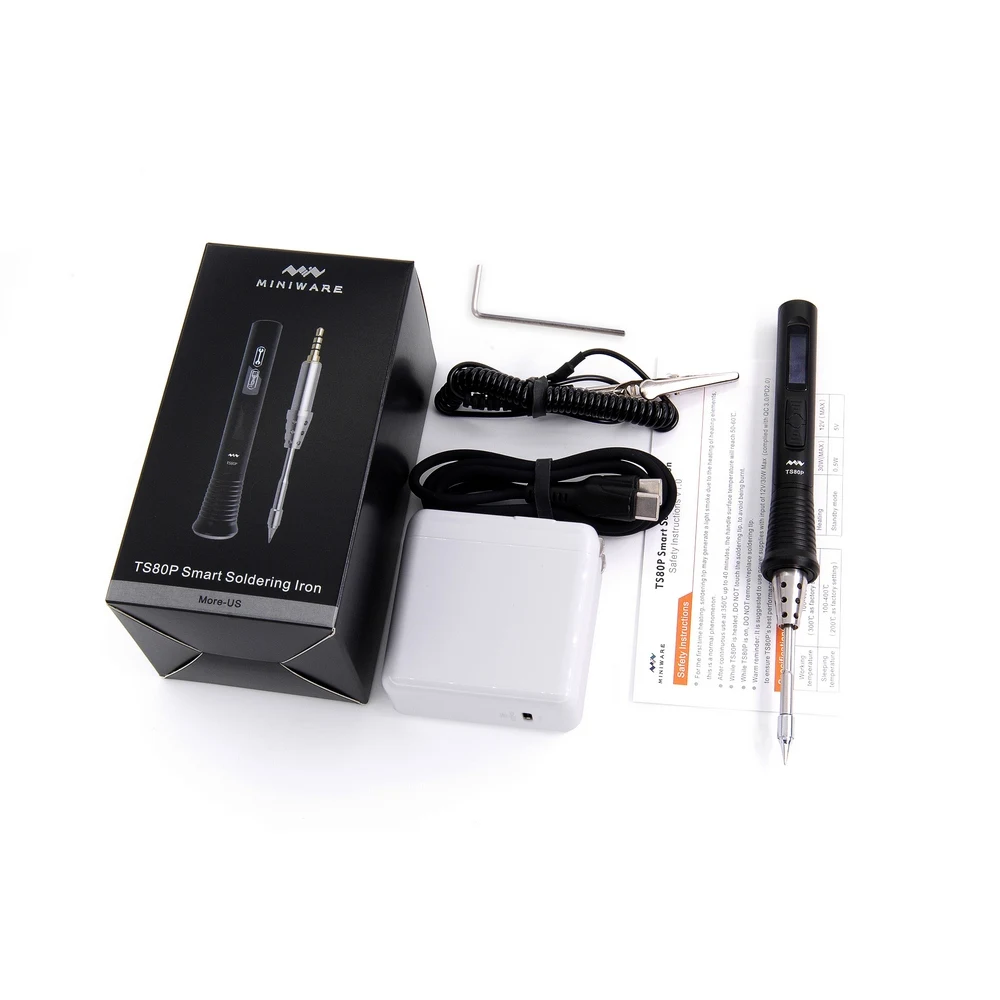 TS80P Mini Electric Soldering Iron Station Portable Organizer Bag Kit Adjustable Temperature Digital OLED Display USB C PD2.0
TS80P Mini Electric Soldering Iron Station Portable Organizer Bag Kit Adjustable Temperature Digital OLED Display USB C PD2.0