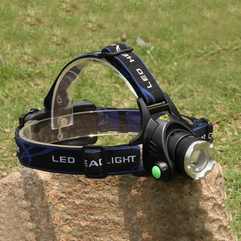 Zoomable XML T6 Wick rechargeable led headlamp 6000LM head lamp Torch headlight 4Mode lantern hunting Cycling 18650 battery