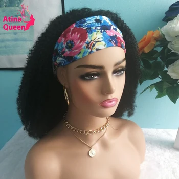 Glueless Full Machine Wig Mongolian Kinky Curly Wig Beginner Friendly Human Hair Headband Half Wig Remy For Afro Black Women 
Glueless Full Machine Wig Mongolian Kinky Curly Wig Beginner Friendly Human Hair Headband Half Wig Remy For Afro Black Women