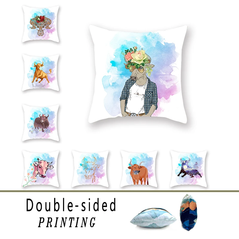 Creative Ink Double-sided Polyester Cushion Cover Accessories Garden Small Yellow Ox Flower Head Home Pillowcase Decoration
Creative Ink Double-sided Polyester Cushion Cover Accessories Garden Small Yellow Ox Flower Head Home Pillowcase Decoration