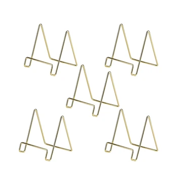 Wire Display Stand, Decorative Plate Holder for Artwork, Photo Frame, Plaque and Book,for Home Decoration,5 Pcs, Gold 
Wire Display Stand, Decorative Plate Holder for Artwork, Photo Frame, Plaque and Book,for Home Decoration,5 Pcs, Gold