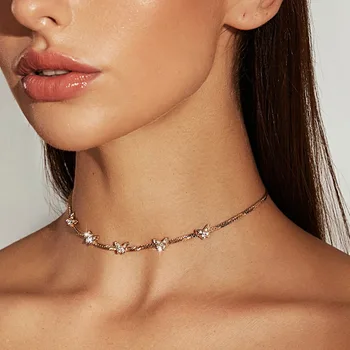Ornament Micro Pave-Style Geometry Single Layer Necklace Women's Elegant Short Snake Bones Chain Small Butter
Ornament Micro Pave-Style Geometry Single Layer Necklace Women's Elegant Short Snake Bones Chain Small Butter