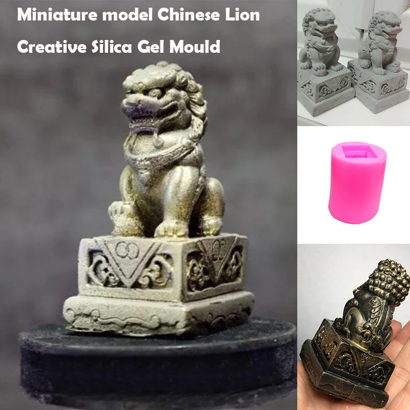 Miniature model Chinese Lion Three dimensional lion Creative Silica Gel Mould Sand Table Scene Material Tool
Miniature model Chinese Lion Three dimensional lion Creative Silica Gel Mould Sand Table Scene Material Tool