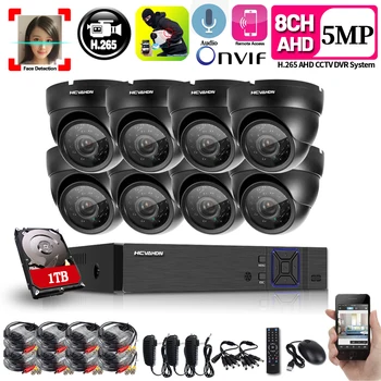 5MP 8CH H.265 CCTV DVR kit System Ultra HD 5MP IR outdoor CCTV Camera AHD Security System Video Surveillance Record DayNight
5MP 8CH H.265 CCTV DVR kit System Ultra HD 5MP IR outdoor CCTV Camera AHD Security System Video Surveillance Record DayNight