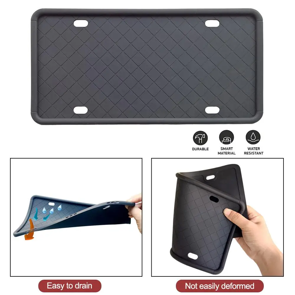 Silicone License Plate Frame scratch-resistant rust-proof Car license cover Cadre de plaque d'immatriculation en silicone holder
Silicone License Plate Frame scratch-resistant rust-proof Car license cover Cadre de plaque d'immatriculation en silicone holder